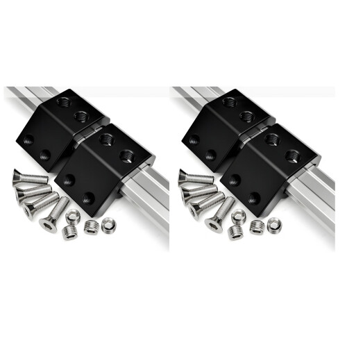 Heavy Duty Rail Brackets Holders Support Clamps with 8mm-Silver 1