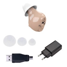 JZ-1088H5 Digitaler Hörverstärker, USB-wiederaufladbar, 35 Stunden Akkulaufzeit, inkl. Netzteil, 3 Silikonaufsätzen und Reinigungsset_M