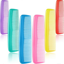 12-teiliges Set bunter Haarkämme für Kinder, Frauen und Männer, bunte, feine Kunststoffkämme (Gelb, Lila, Grün, Blau, Rot, Rosa)_M