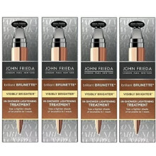 4 x John Frieda Brilliant Brunette Visibly Brighter Lightening Treatment