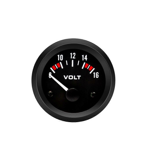 Voltmeter BX100007 52mm/2in Voltmeter 8-16V voltmeter autometer + Gorgeri universele 12V voltmeter_M