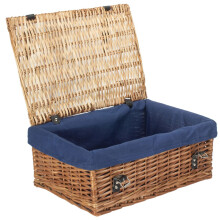 (White) 46cm Large Wicker Packaging Basket
