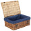(Blue) 46cm Large Wicker Packaging Basket 1