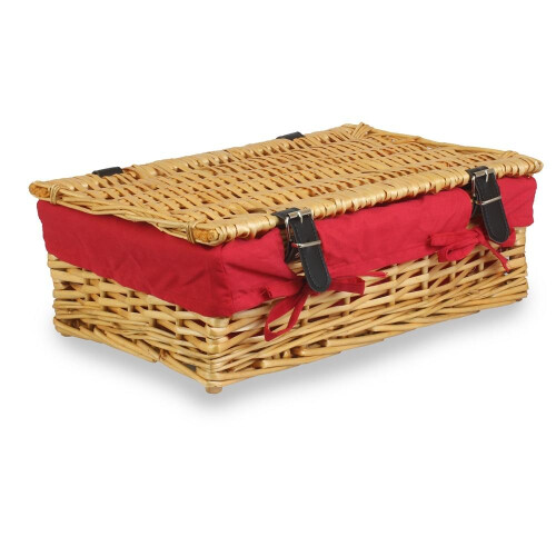 (Blue) 40cm Split Willow Wicker Rectangular Gift Basket