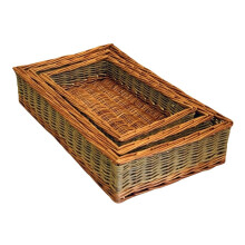 Set of 3 Dovedale Wicker Serving Trays