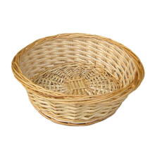 Split Willow Round Wicker Tray