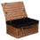 (Black Lining) 51cm Double Steamed Willow Wicker Picnic Basket 1