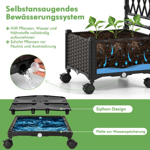Jardinière verticale avec treillis et système d'arrosage automatique 2