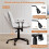 Chaise de bureau ergonomique, similicuir, blanche, réglable 5