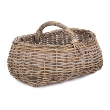 Grey Rattan Market Log Basket