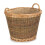 Unpeeled Willow Log Basket with Lining 1