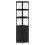 Corner Bookshelf with Storage, 5-Tier, Black, 180 cm 1