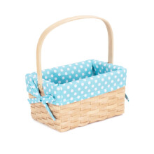 (Blue) Chipwood Swing Handle Shopping Basket