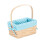(Blue) Chipwood Swing Handle Shopping Basket 1