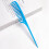 Plastic Wide Teeth Hair Comb Ergonomic Handle Comfortable-Black 6