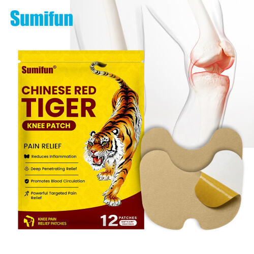 Patch de gesso com autoaquecimento para joelho tigre vermelho chinês 1