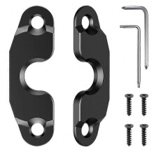 Reparaturset für Sonnenblendenclips für Jeep Wrangler, schwarz eloxierte Aluminiumlegierung, Ersatzteil für JK JL_M