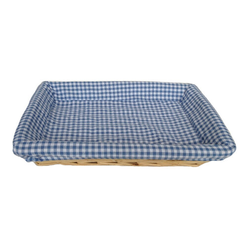 (No Lining) Flat Rectangular Wicker Tray 2