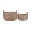 Set of 2 Grey Kubu Oval Baskets 1