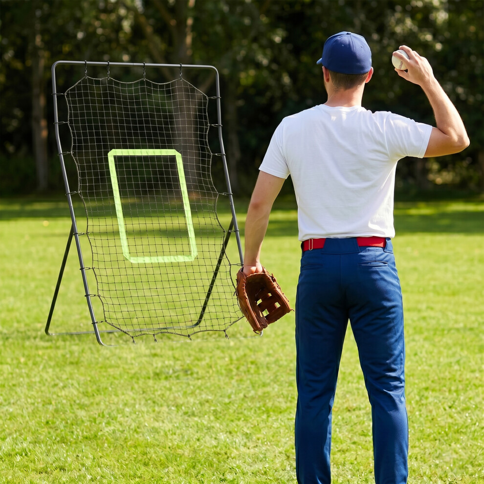 Homcom Rebounder Net Kids Adults Baseball Softball Training Aid Goal Play