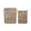 Set of 2 Grey Rattan Square Log Baskets 1