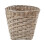 Grey Kubu Rattan Round Storage Basket with Square Base 1
