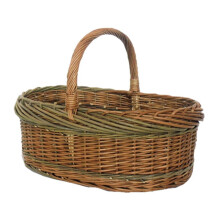 Green Willow Norfolk Wicker Shopping Basket