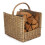Antique Wash Open End Wicker Log Basket 1