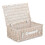 (Unlined) 45cm White Wash Willow Wicker Picnic Basket 3