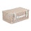 (White) 45cm White Wash Willow Wicker Picnic Basket 4