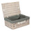 (Unlined) 45cm White Wash Willow Wicker Picnic Basket 10