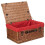 (Red Lining) 51cm Double Steamed Willow Wicker Picnic Basket 5