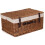 (Red Lining) 51cm Double Steamed Willow Wicker Picnic Basket 7