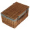 (White Lining) 51cm Double Steamed Willow Wicker Picnic Basket 9