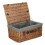 (Red Lining) 51cm Double Steamed Willow Wicker Picnic Basket 9