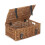 (Blue) 35cm Double Steamed Willow Wicker Picnic Basket 3