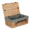 (Blue) 46cm Buff Willow Wicker Picnic Basket 11
