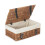 (Grey) 35cm Double Steamed Willow Wicker Picnic Basket 10