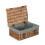 (Grey) 35cm Double Steamed Willow Wicker Picnic Basket 13