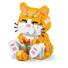 Kit educativo de bloques de animales en miniatura de plástico