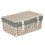 (White) 35cm Whitewash Willow Wicker Picnic Basket 10