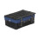 (Grey) 36cm Empty Black Willow Picnic Basket With Cotton Lining 7