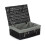 (White) 36cm Empty Black Willow Picnic Basket With Cotton Lining 11