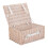 (Black) 41cm White Wash Wicker Willow Picnic Basket 2