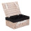 (Black) 41cm White Wash Wicker Willow Picnic Basket 3