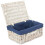 (Black) 41cm White Wash Wicker Willow Picnic Basket 5