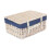 (Black) 41cm White Wash Wicker Willow Picnic Basket 6