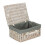 (Black) 41cm White Wash Wicker Willow Picnic Basket 7