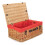 (Red) 55cm Buff Willow Wicker Picnic Basket 9