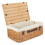 (Red) 55cm Buff Willow Wicker Picnic Basket 11